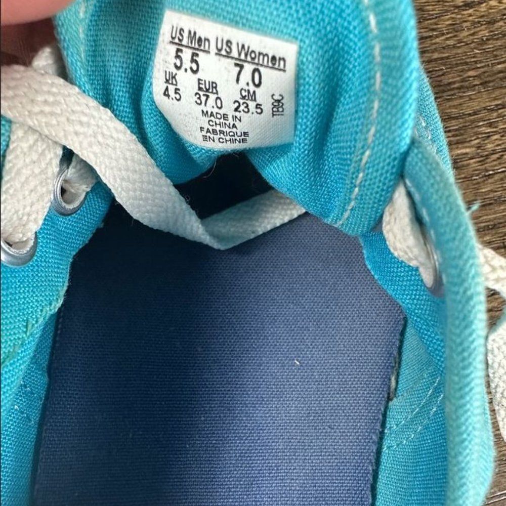 Vans Sz 5.5 Men's Blue Lace Up Low Top Sneakers - Picture 6 of 7